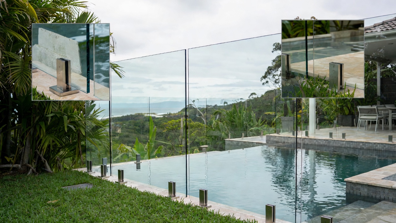 Hinterland views through crystal clear glass fencing